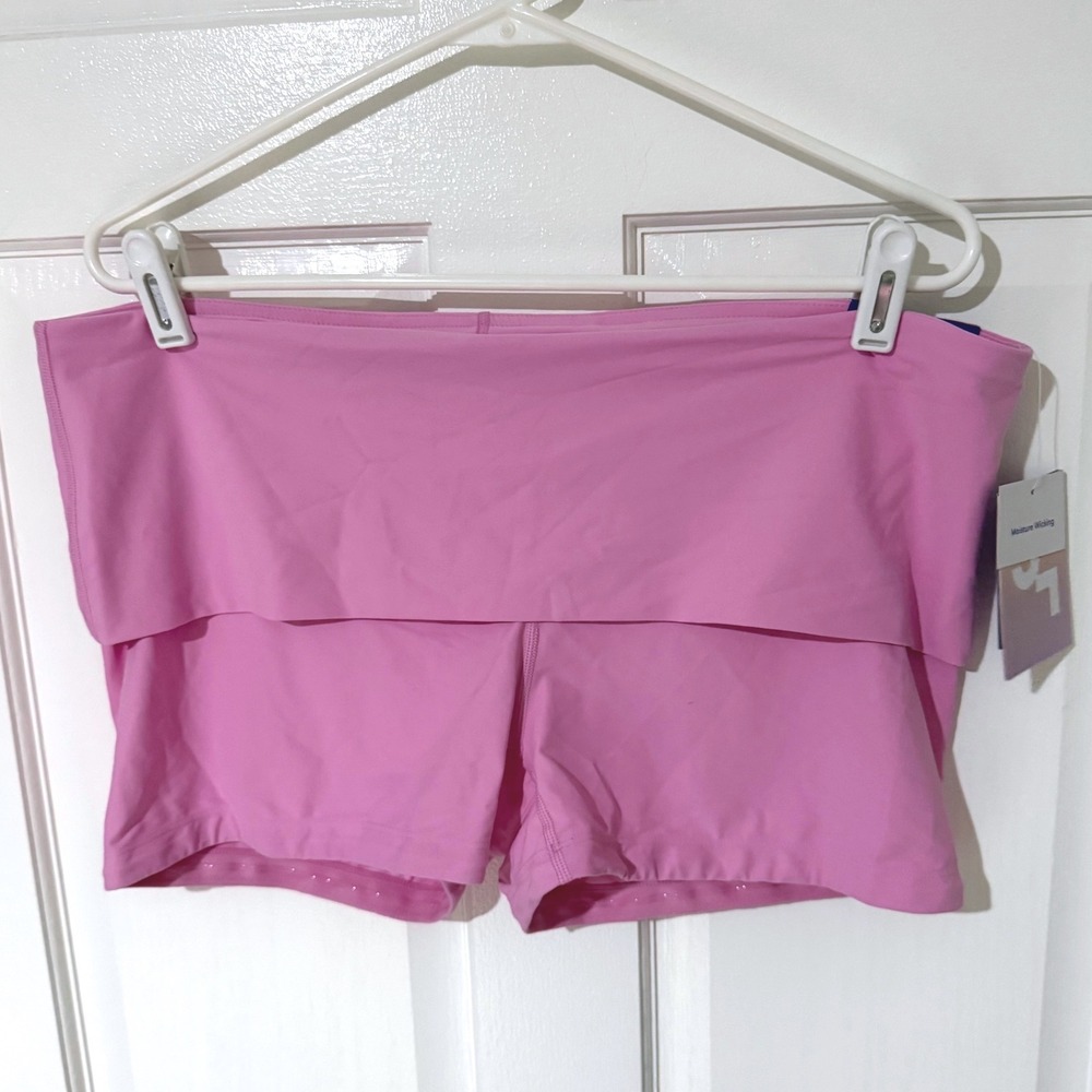 Joy Lab Pink Low Rise 3 Inch Inseam Layered Athletic Shorts XXL NWT